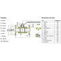 Кран шаровый фланцевый трехсоставной нержавеющий (3PC), AISI316 DN20 (3/4"), (CF8M), PN16