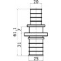 Муфта Stout SFA 0004 25x20, аксиальная