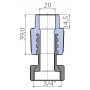 Переходник Ekoplastik 20x3/4 металлическая вставка