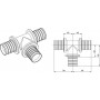 Тройник Rehau Rautitan RX+ 63-63-63